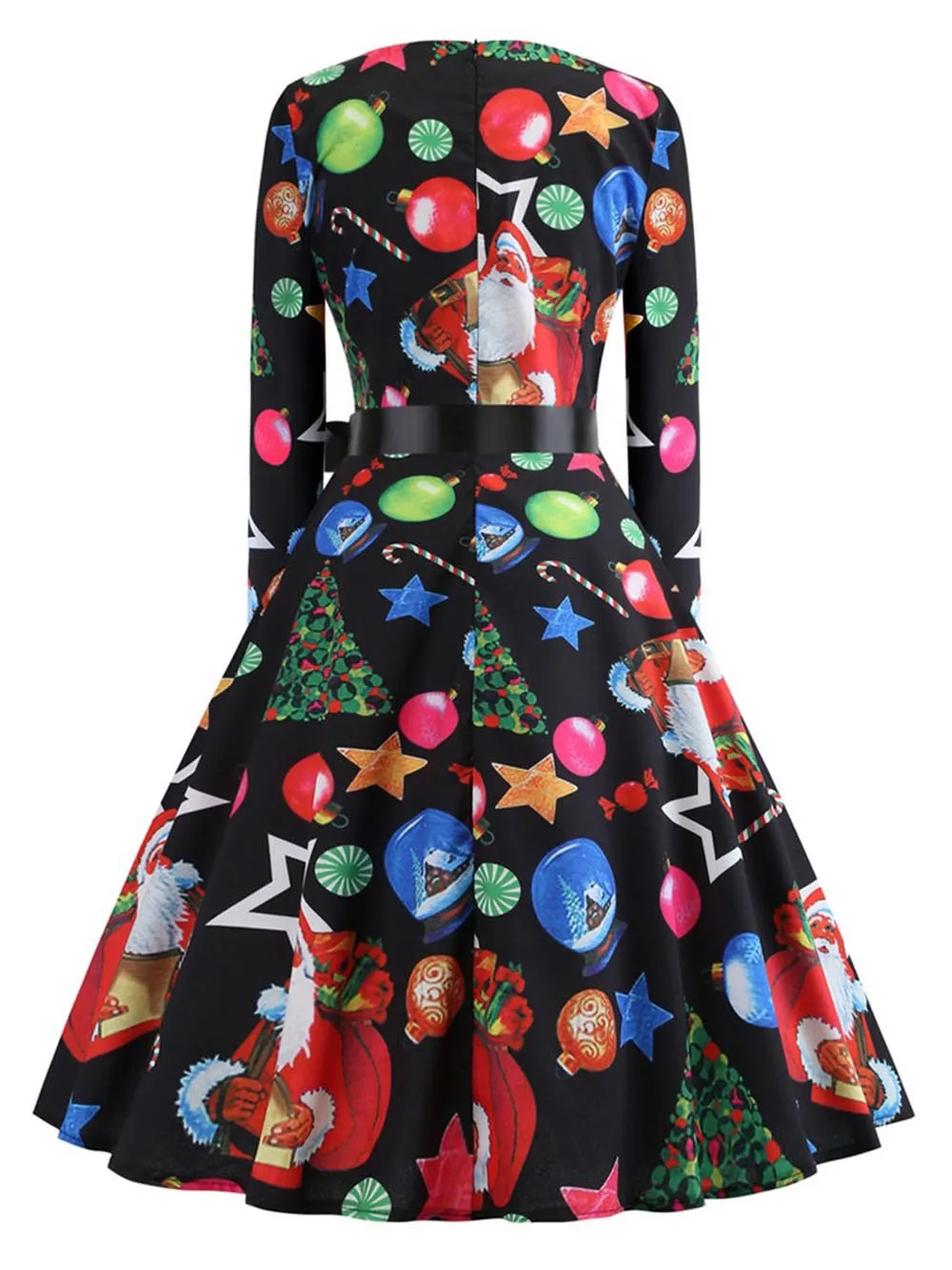 Wipalo Vintage Dress 2018 Casual Christmas Snowman Winter Dresses Women Robe Swing Pinup Elegant Party Vestidos Plus Size | Женская