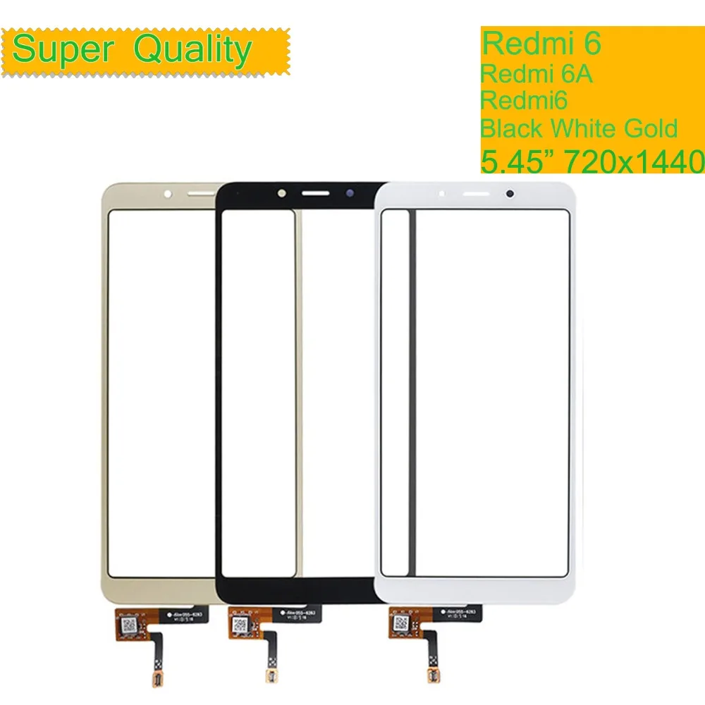 10Pcs/lot For Xiaomi Redmi 6 6A Touch Screen Digitizer Panel Sensor Front Outer LCD Glass Lens Original Replacement | Мобильные
