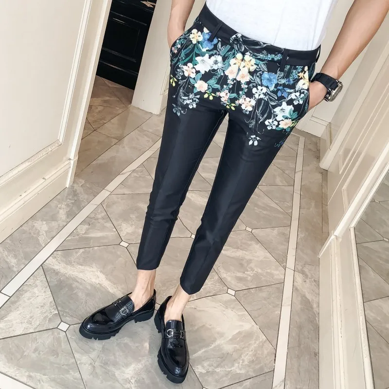 2019 Spring New Floral Print Pant Dress Floral Print Men Trousers Slim Fit Business Casual Moda Masculina 2018 Erkek Pantolon
2019 Spring New Floral Print Pant Dress Floral Print Men Trousers Slim Fit Business Casual Moda Masculina 2018 Erkek Pantolon