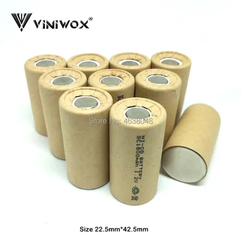 1.2V SC 1800mAh Ni-CD Rechargeable Battery Cell For Makita Bosch Hitachi iRobot Power Tool Accumulator DIY to Subc Battery Packs
1.2V SC 1800mAh Ni-CD Rechargeable Battery Cell For Makita Bosch Hitachi iRobot Power Tool Accumulator DIY to Subc Battery Packs