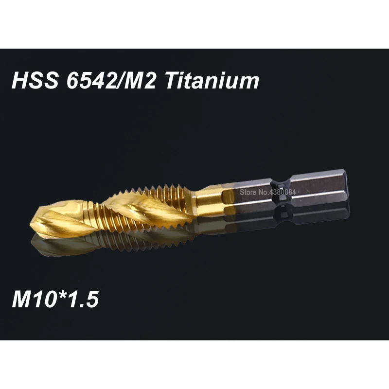 1Pc 10MM HSS Spiral Pointed Complex Taps Titanium M2 Stainless Steel Tapping Chamfering Tool 1/4" Hex Shank Metric M10*1.5
1Pc 10MM HSS Spiral Pointed Complex Taps Titanium M2 Stainless Steel Tapping Chamfering Tool 1/4" Hex Shank Metric M10*1.5