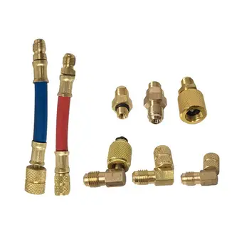 8PCS Universal High-end R134a Cool Gas Transforming Joint R-12A/C Air Conditioning Manifold Converting Brass Adapter Hose Set
8PCS Universal High-end R134a Cool Gas Transforming Joint R-12A/C Air Conditioning Manifold Converting Brass Adapter Hose Set
