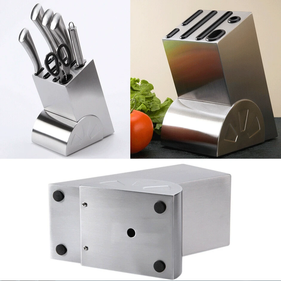 Stainless Steel Knife Rack Block Storage Organizer Holder Stand to Restaurant Kitchen Home
Stainless Steel Knife Rack Block Storage Organizer Holder Stand to Restaurant Kitchen Home