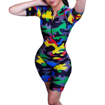 Women Sexy V Neck Camouflage Romper 2019 Summer Short Sleeve Zipper Shorts Jumpsuits Plus Size Casual Playsuit
Women Sexy V Neck Camouflage Romper 2019 Summer Short Sleeve Zipper Shorts Jumpsuits Plus Size Casual Playsuit