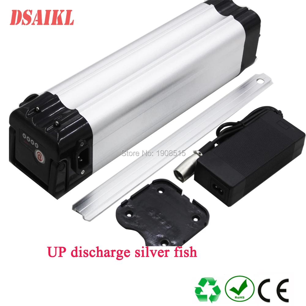 EU US no tax Ebike 250W top discharge silver fish battery pack 36V 8Ah 10Ah 12Ah with charger 
EU US no tax Ebike 250W top discharge silver fish battery pack 36V 8Ah 10Ah 12Ah with charger