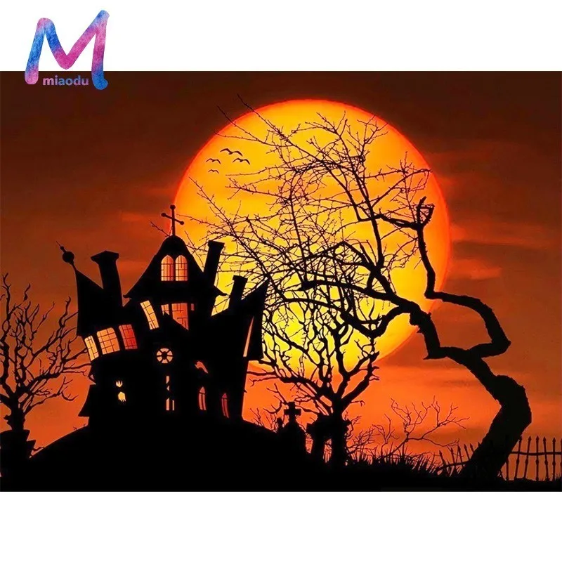 MIAODU 5D DIY Diamond Painting Halloween Diamond Mosaic Landscape Picture Of Rhinestones Diamond Embroidery Moon Home Decor
MIAODU 5D DIY Diamond Painting Halloween Diamond Mosaic Landscape Picture Of Rhinestones Diamond Embroidery Moon Home Decor