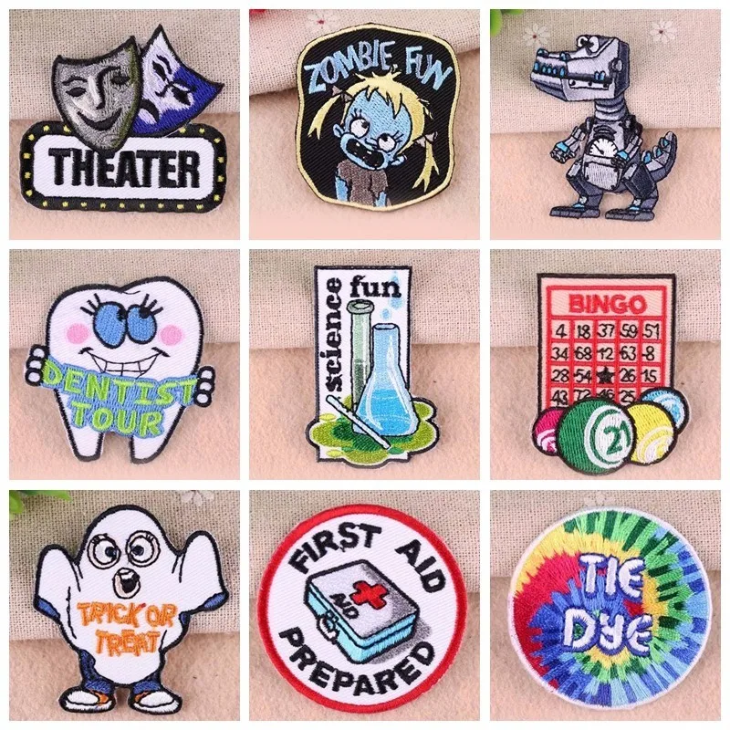 Fine Cartoon Tooth Ghost Embroidery Patches Theater Mask Dinosaur DIY Decoration Clothes Stickers 3D Emoji Fun Plants Badges
Fine Cartoon Tooth Ghost Embroidery Patches Theater Mask Dinosaur DIY Decoration Clothes Stickers 3D Emoji Fun Plants Badges