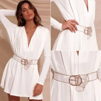 Fashion Women Stretch Buckle Waist Belt Transparent Wide Leather Elastic Cinch Waistband
Fashion Women Stretch Buckle Waist Belt Transparent Wide Leather Elastic Cinch Waistband
