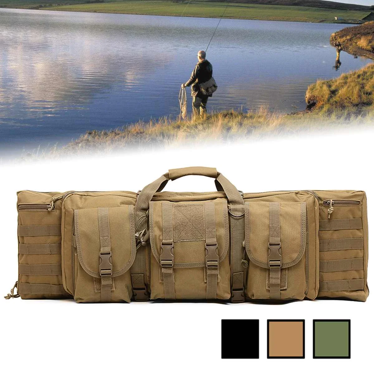 36/ 46 inch Tactical Nylon Fishing Bag Outdoor Hunting Accessories Double Padded Carbine Multi-used Case
36/ 46 inch Tactical Nylon Fishing Bag Outdoor Hunting Accessories Double Padded Carbine Multi-used Case