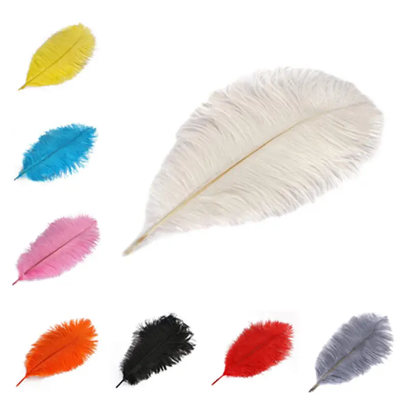 Top Natural dyeing fluffy soft ostrich feather 10pcs/lot 30-35cm DIY feathers for craft ostrich plumes wedding party decoration