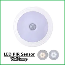 ワイヤレス PIR センサー Led ナイトライト 100 度アングル Dc 4.5 ボルト 0.3 ワット ABS のバスルーム子供のルーム廊下階段壁燭(China)