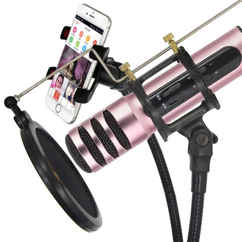 

Professional Bluetooth Wireless Microphone Speaker Handheld Microphone Karaoke Mic Music Player Singing Recorder KTV Microphone
