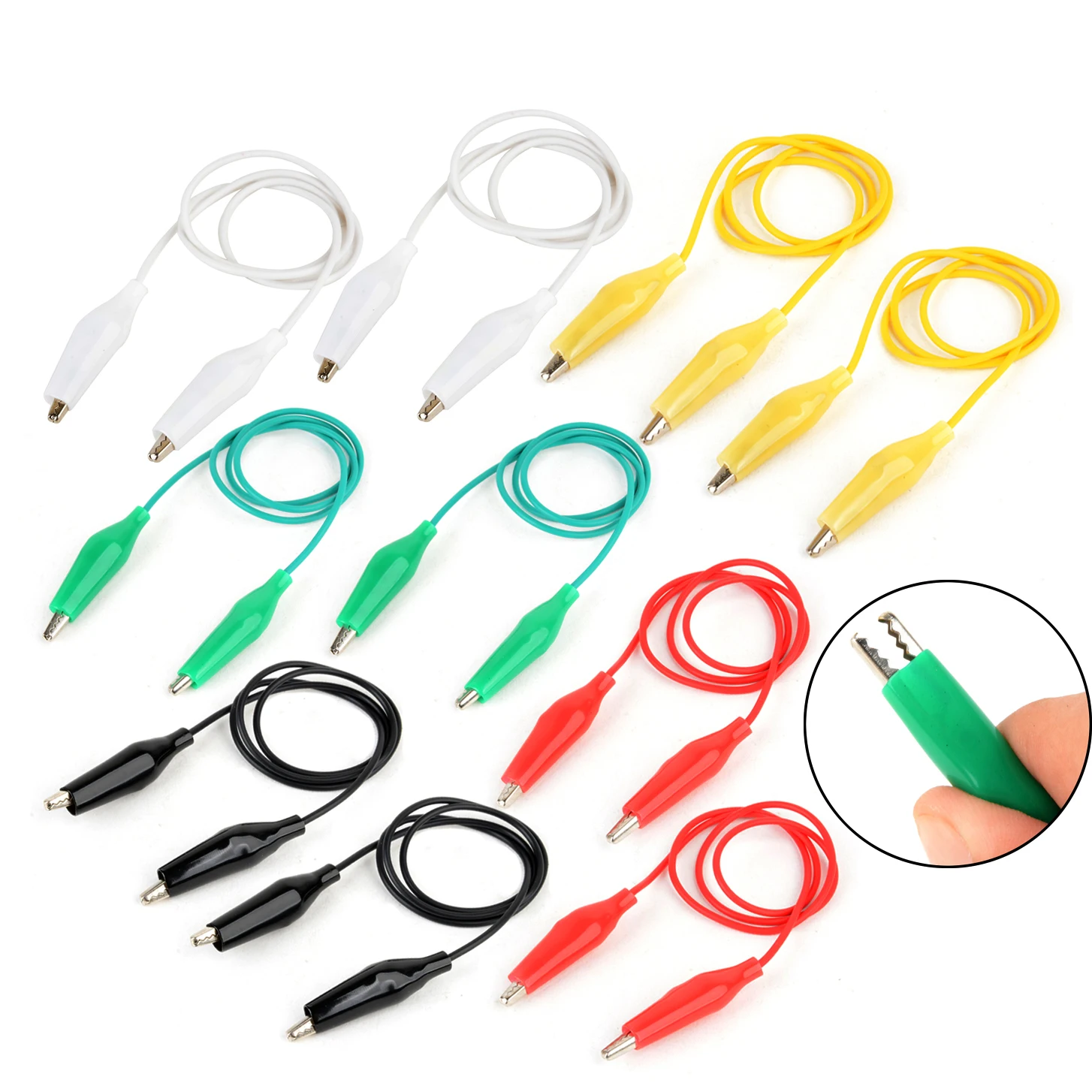 10pcs New 50cm 5 colors Double-ended Alligator Crocodile Clips Cable DIY Test Clamp Connector Jumper Wire Test Leads
10pcs New 50cm 5 colors Double-ended Alligator Crocodile Clips Cable DIY Test Clamp Connector Jumper Wire Test Leads