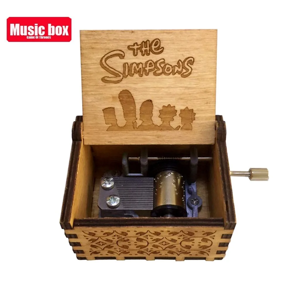 HOT Antique Carved Wooden Hand Crank Simpsons Game Of Thrones Music Box Birthday Gift Casket Anonymity Decoration Star Wars
HOT Antique Carved Wooden Hand Crank Simpsons Game Of Thrones Music Box Birthday Gift Casket Anonymity Decoration Star Wars