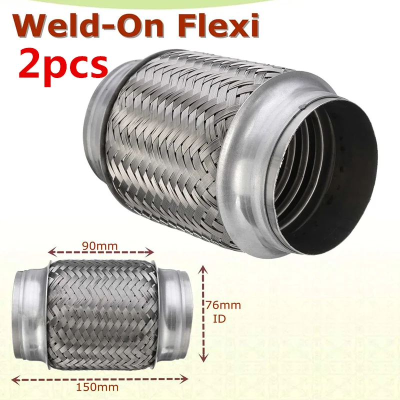 2pcs Weld-On 3" x 6" Stainless Exhaust Flex Tube Joint Flexi Repair Flexi pipe 76mm x 150mm
2pcs Weld-On 3" x 6" Stainless Exhaust Flex Tube Joint Flexi Repair Flexi pipe 76mm x 150mm
