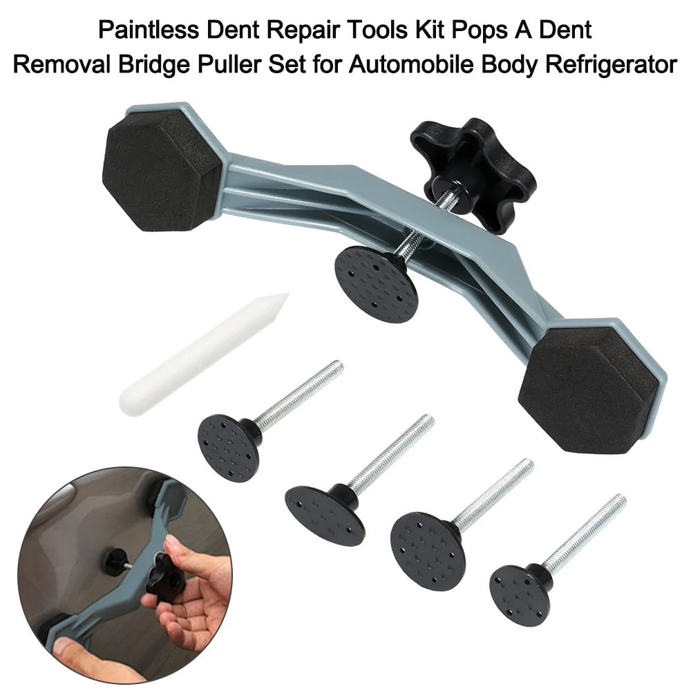 Bridge Puller Set Paintless Dent Repair Pulling Kit Body Hail Removal Tools