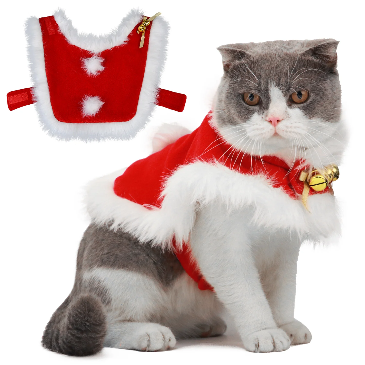 Christmas Pet Clothes Adjustable Cloaks Dogs Cat New Year Costumes Xmas Puppy Dogs Cloth With Bells Pet Clothing Supplies
Christmas Pet Clothes Adjustable Cloaks Dogs Cat New Year Costumes Xmas Puppy Dogs Cloth With Bells Pet Clothing Supplies