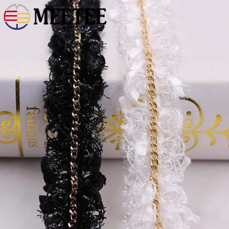 Meetee 4Meters 35mm Chain Lace Trim Ribbon DIY Clothing Wedding Dress Sewing Garment Home Bag Accessories Decoration BD239 | Дом и сад