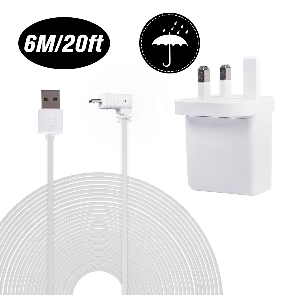 Weatherproof Power Cable Compatible with Blink XT Home Camera &for Blink Indoor Home Camera 6M/20ft Length Cable,White
Weatherproof Power Cable Compatible with Blink XT Home Camera &for Blink Indoor Home Camera 6M/20ft Length Cable,White