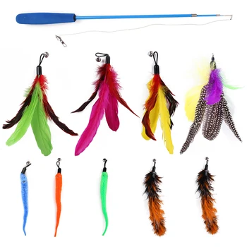 11pc Cat Feather Teaser Toy1 Retractable Cat Wand & 10 Replacement Teaser Refills with Bell Cat Interactive Catcher Teaser Toy
11pc Cat Feather Teaser Toy1 Retractable Cat Wand & 10 Replacement Teaser Refills with Bell Cat Interactive Catcher Teaser Toy