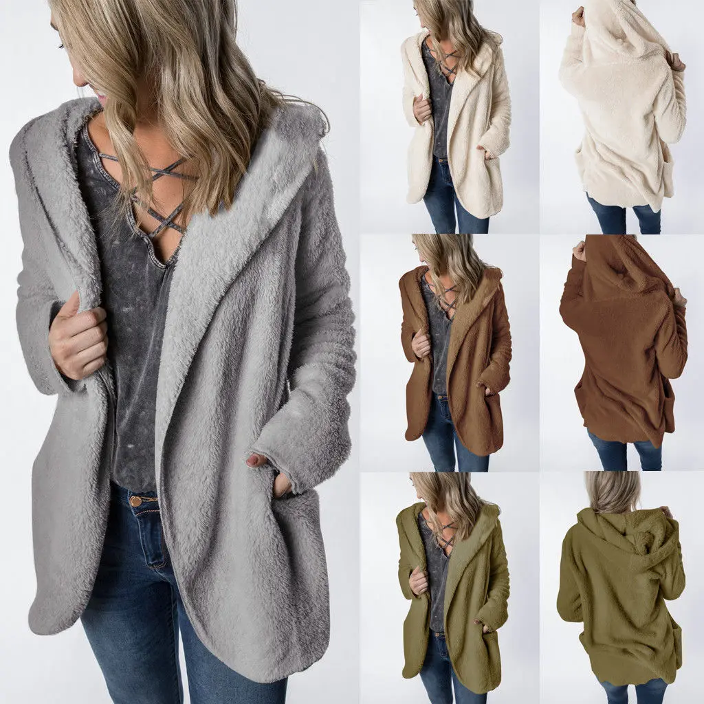 Brand New 2018 Women Fashion Casual Solid Cardigan Loose Sweater Long Sleeve Knitted Cardigan Hooded Outwear Jacket Coat 
Brand New 2018 Women Fashion Casual Solid Cardigan Loose Sweater Long Sleeve Knitted Cardigan Hooded Outwear Jacket Coat