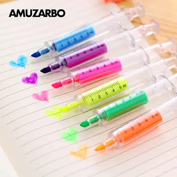 6 Pcs/Lot Lovely Watercolor Pens Fluorescent Simulation Syringe Highlighters Marker Pen Korean Stationery School Supplies
6 Pcs/Lot Lovely Watercolor Pens Fluorescent Simulation Syringe Highlighters Marker Pen Korean Stationery School Supplies