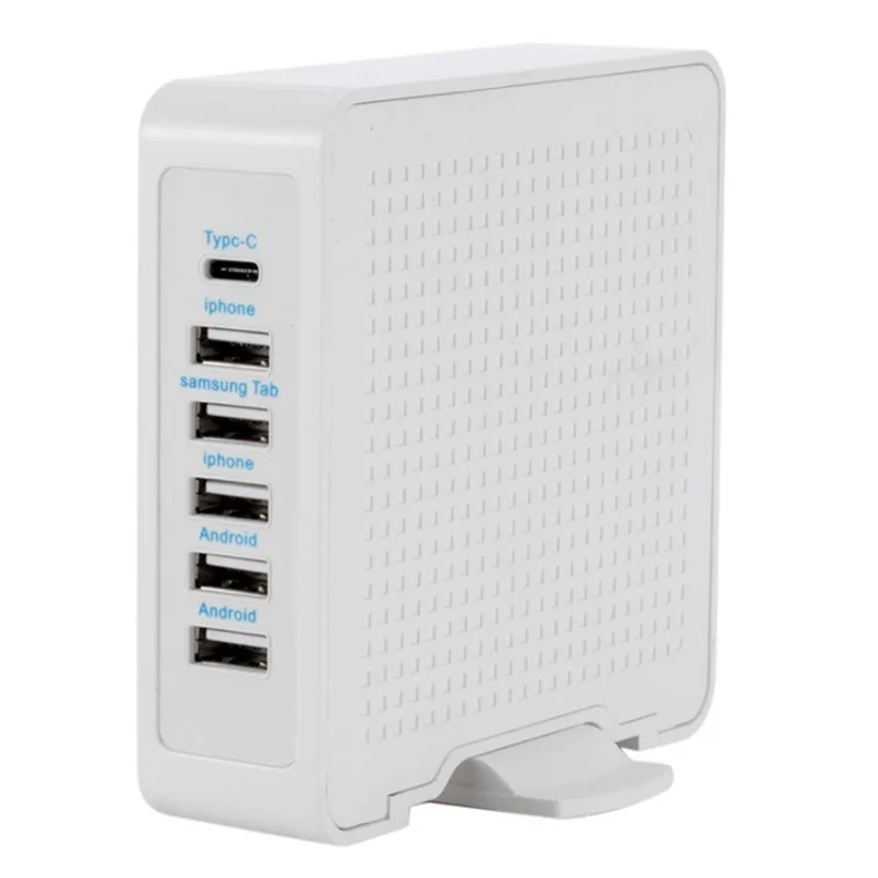 Fast charger Multi 6 Port USB and USB C Charger 10A Rapid Charging Station Desktop Travel Hub Adapter For iPhone iPad Samsung
Fast charger Multi 6 Port USB and USB C Charger 10A Rapid Charging Station Desktop Travel Hub Adapter For iPhone iPad Samsung