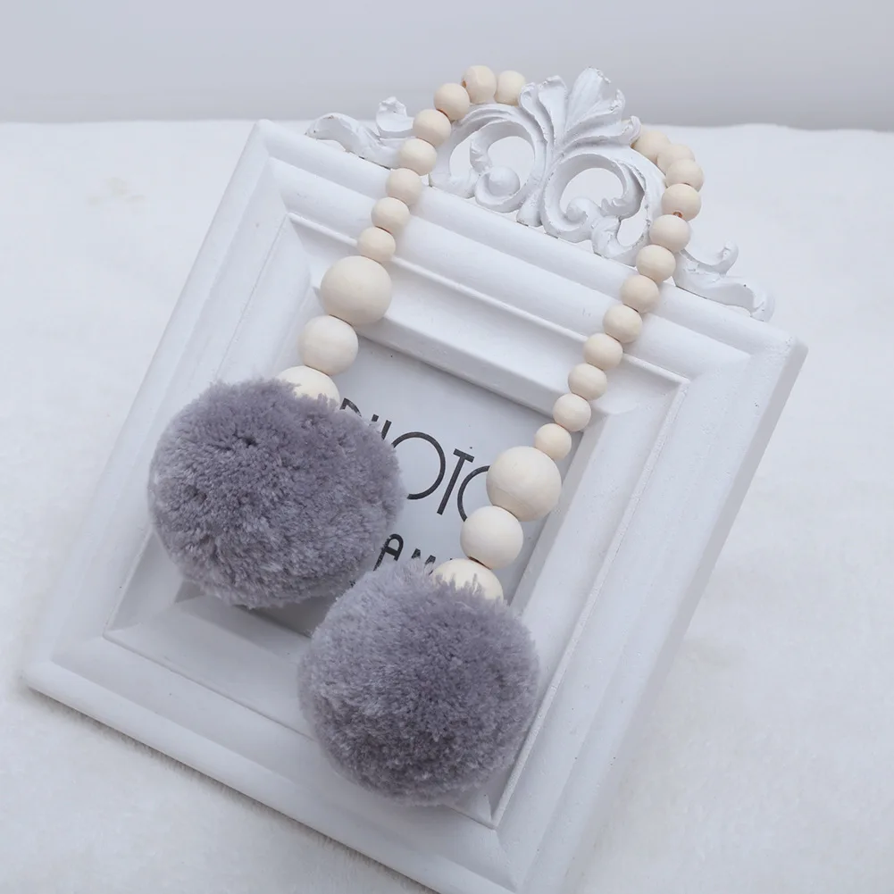 42CM Wooden Beads Garland with Ball Tassels Gift Decoration Wall Hanging Nursery Decor Natural Wedding Princess Room Tent Decor
42CM Wooden Beads Garland with Ball Tassels Gift Decoration Wall Hanging Nursery Decor Natural Wedding Princess Room Tent Decor