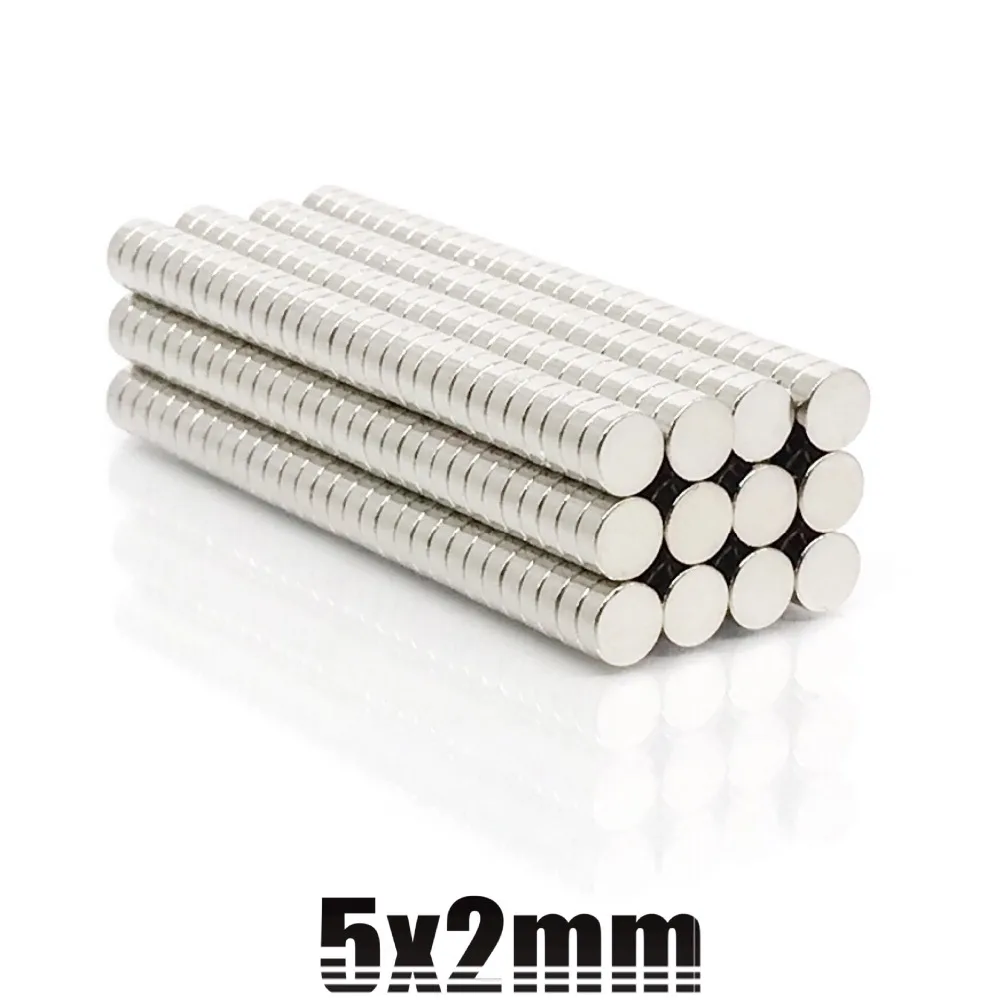 100Pcs 5x2 Neodymium Magnet 5mm x 2mm N35 NdFeB Permanent Small Round Super Powerful Strong Magnetic Magnets Disc 5*2
100Pcs 5x2 Neodymium Magnet 5mm x 2mm N35 NdFeB Permanent Small Round Super Powerful Strong Magnetic Magnets Disc 5*2