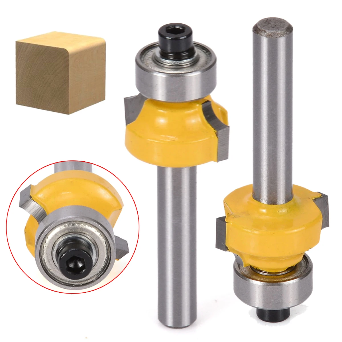 1/4" Shank Round Over Edging Router Bit 1/8" Radius Carbide Milling Cutter Anti-kickback Cutting Tool for Woodworking
1/4" Shank Round Over Edging Router Bit 1/8" Radius Carbide Milling Cutter Anti-kickback Cutting Tool for Woodworking