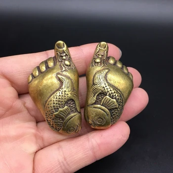 Collectable Chinese Brass Carved A Pair Of Little Feet Happiness Consists In Contentment Exquisite Small Statues
Collectable Chinese Brass Carved A Pair Of Little Feet Happiness Consists In Contentment Exquisite Small Statues
