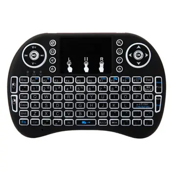MINI i8 2.4GHz Wireless Keyboard 3-Color Backlight Air Mouse LED backlight Wireless Keyboard with Touchpad
MINI i8 2.4GHz Wireless Keyboard 3-Color Backlight Air Mouse LED backlight Wireless Keyboard with Touchpad