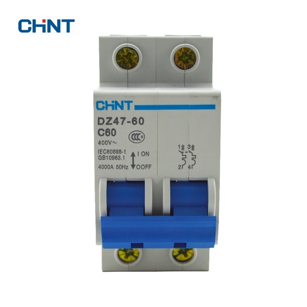 CHINT Circuit Breakers DZ47-60 C60 2P 60A Household Miniature Circuit Breaker Cut Off The Fault Circuit
CHINT Circuit Breakers DZ47-60 C60 2P 60A Household Miniature Circuit Breaker Cut Off The Fault Circuit