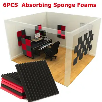 6pcs Red Black Soundproofing Foam Sound Absorbing Noise Sponge Foaming For KTV Acoustic Panels Studio Foam Wedges 30x30x2.5cm
6pcs Red Black Soundproofing Foam Sound Absorbing Noise Sponge Foaming For KTV Acoustic Panels Studio Foam Wedges 30x30x2.5cm