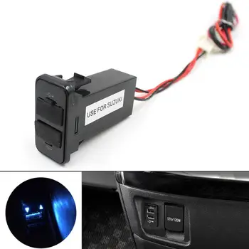 ABS Car Dual USB Port Dashboard Fast Charger Adapter 5V 2.1A for Suzuki 4.2*2.2*5.7cm size 64cm Cable Length Charger Adapter
ABS Car Dual USB Port Dashboard Fast Charger Adapter 5V 2.1A for Suzuki 4.2*2.2*5.7cm size 64cm Cable Length Charger Adapter