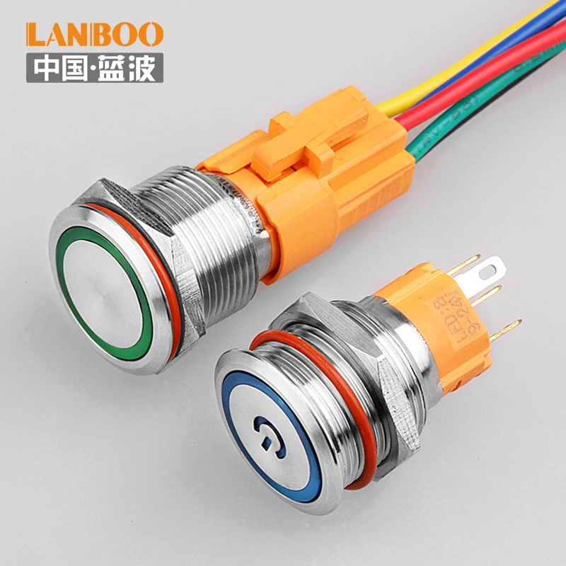 19mm stainless steel CE ROHS reset illuminated self lock waterproof push switch latching
19mm stainless steel CE ROHS reset illuminated self lock waterproof push switch latching