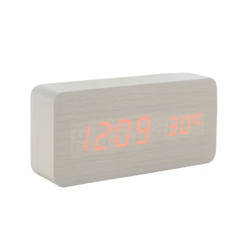 New Wooden Alarm Clock Led Display Portable Voice Control Digital Despertador Electronic Desktop Clock Temperature Display Decor
New Wooden Alarm Clock Led Display Portable Voice Control Digital Despertador Electronic Desktop Clock Temperature Display Decor