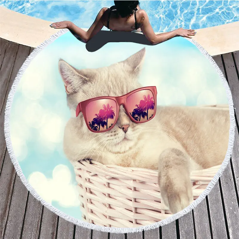 Cat Cotton Beach Towel Serviette De Plage Telo Mare Toalla Playa Grande Round Beach Towel Bath Towels for Adults Recznik Plazowy
Cat Cotton Beach Towel Serviette De Plage Telo Mare Toalla Playa Grande Round Beach Towel Bath Towels for Adults Recznik Plazowy