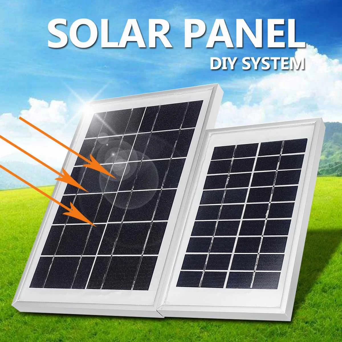 Solar Panel 6V 9V Outdoor Small Solar Power System DIY for Battery Charger Cell Phone LED Lights Module Solar Cell 6W 3W 
Solar Panel 6V 9V Outdoor Small Solar Power System DIY for Battery Charger Cell Phone LED Lights Module Solar Cell 6W 3W