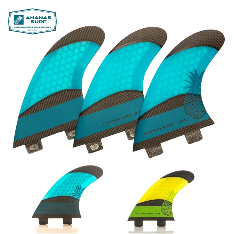 Ananas Surf surfboard carbon fins thruster FCS base fin set kite surfboard wake surf accessories with pouch, fin key, wax comb
Ananas Surf surfboard carbon fins thruster FCS base fin set kite surfboard wake surf accessories with pouch, fin key, wax comb
