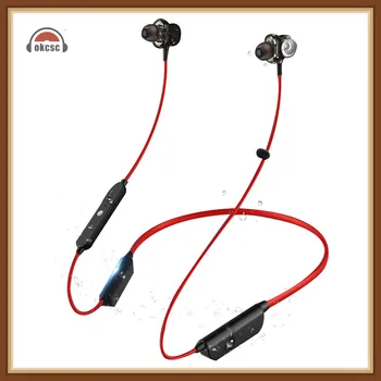 OKCSC 6 Driver Dynamic Earphone Wireless Bluetooth Headset IPX5 Waterproof Sport Neckhand Earbuds With Mic Button Control
OKCSC 6 Driver Dynamic Earphone Wireless Bluetooth Headset IPX5 Waterproof Sport Neckhand Earbuds With Mic Button Control