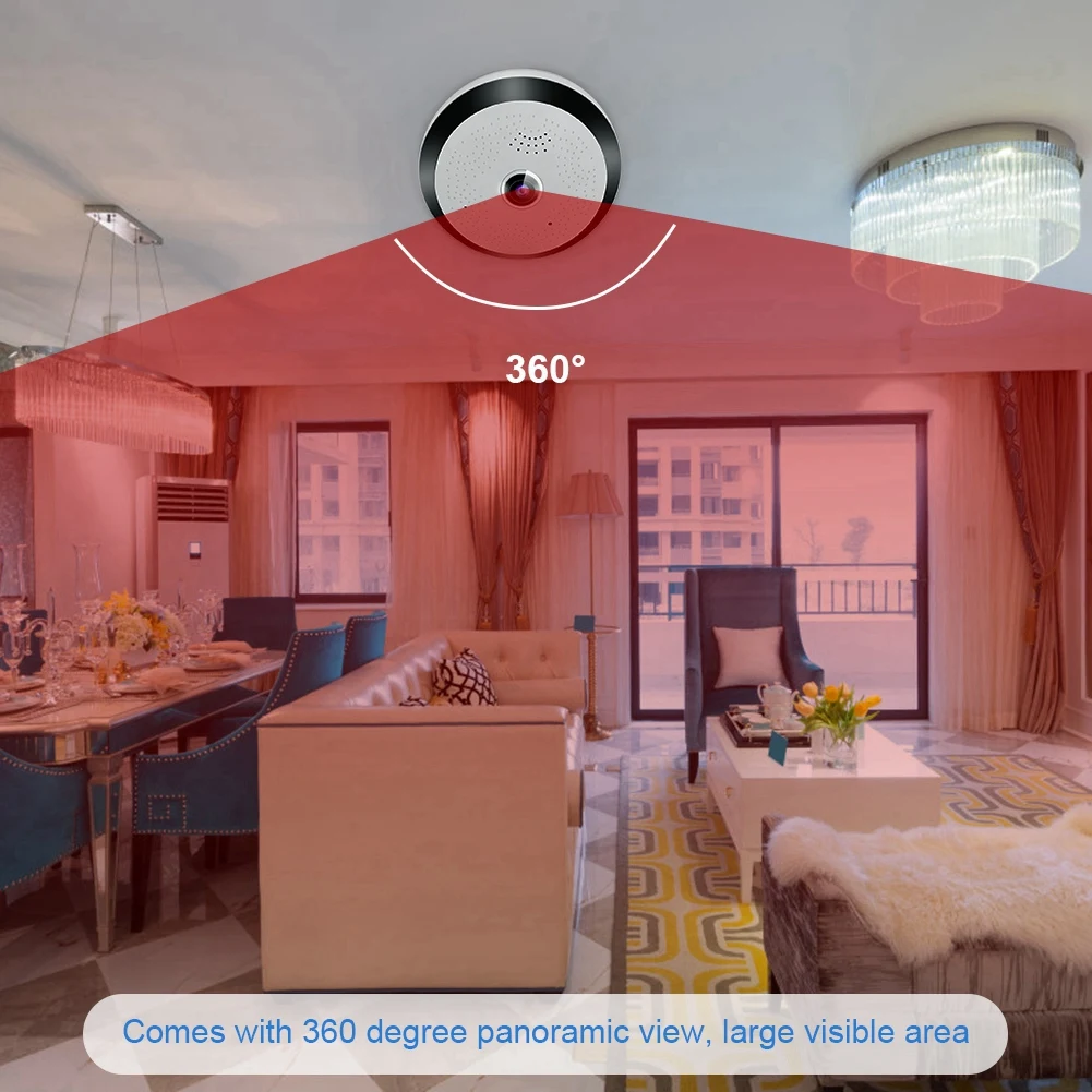 360 Degree Panoramic View Fisheye 960P WIFI Network Wireless Webcam 110~240V 2019
360 Degree Panoramic View Fisheye 960P WIFI Network Wireless Webcam 110~240V 2019