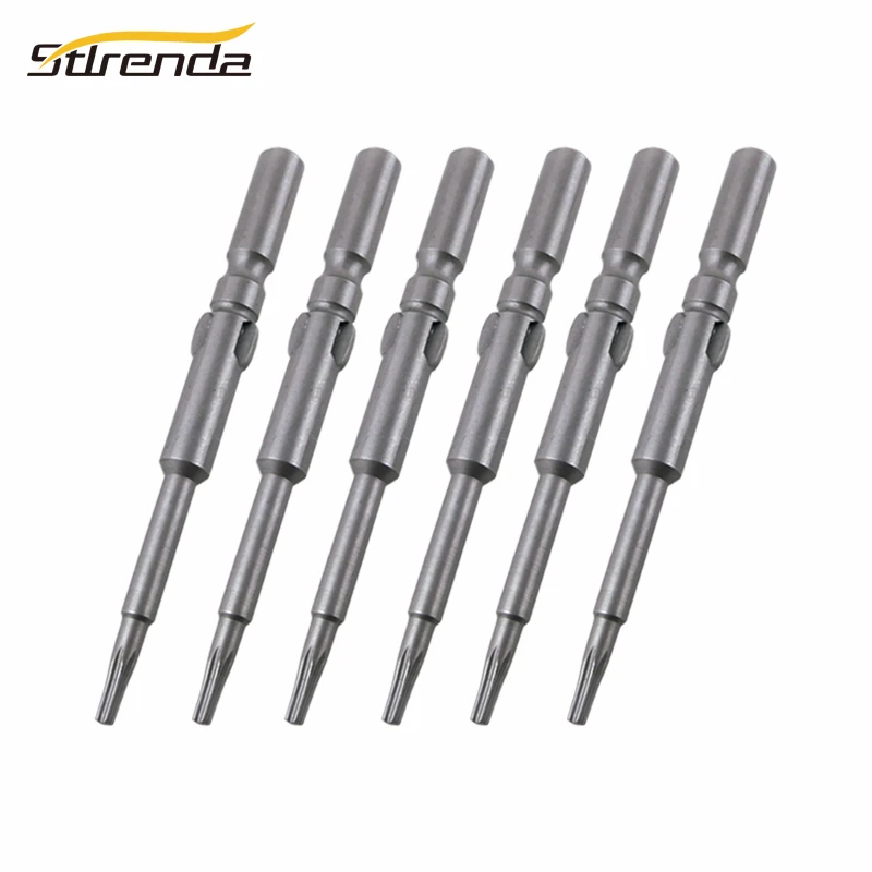 STLRENDA 10 шт. магнитная головка наконечника Torx электрическая отвертка Набор бит T5-T20