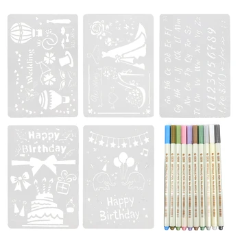 Kids 10PCS Colorful Watercolor Metal Marker Painting Pens with 5PCS Drawing Stencils Templates DIY Coloring Graffiti Pen Toy
Kids 10PCS Colorful Watercolor Metal Marker Painting Pens with 5PCS Drawing Stencils Templates DIY Coloring Graffiti Pen Toy