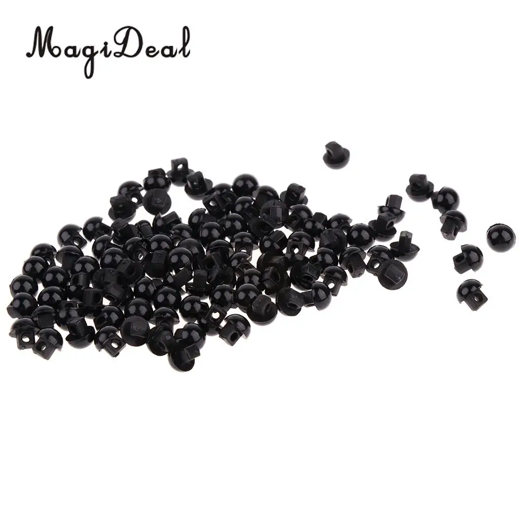 100x 5x4.5mm Solid Black Round Mushroom Domed Sewing Buttons for Doll Eyes Nose Making Cloth Headdress Accs Children Crafts Toy
100x 5x4.5mm Solid Black Round Mushroom Domed Sewing Buttons for Doll Eyes Nose Making Cloth Headdress Accs Children Crafts Toy
