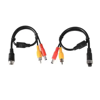 

4Pin Aviation Head Male/Female to RCA Male DC Male Extension Cable Adapter Converter for Security DVR CCTV Camera