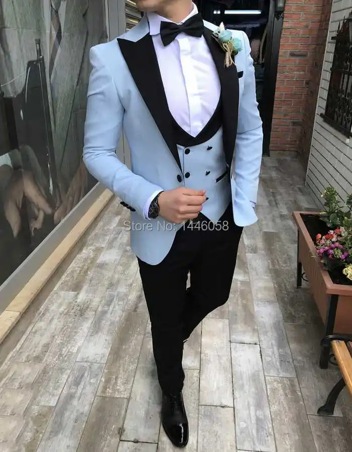 2019 Tailored Made 3 Pieces Casual Peaked Lapel Men Slim Fit Suit Sky Blue Tuxedo Groom Blazer Men Wedding Suits Terno Masculino
2019 Tailored Made 3 Pieces Casual Peaked Lapel Men Slim Fit Suit Sky Blue Tuxedo Groom Blazer Men Wedding Suits Terno Masculino
