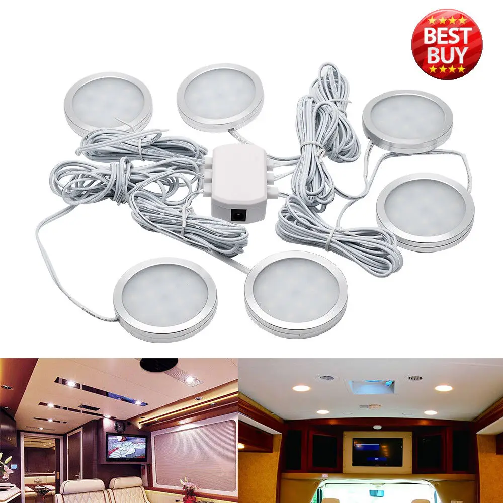 6pcs 12V LED Down Light White Light Cabin Ceiling Lamp Caravan Camper Car RV Cool 6500K
6pcs 12V LED Down Light White Light Cabin Ceiling Lamp Caravan Camper Car RV Cool 6500K