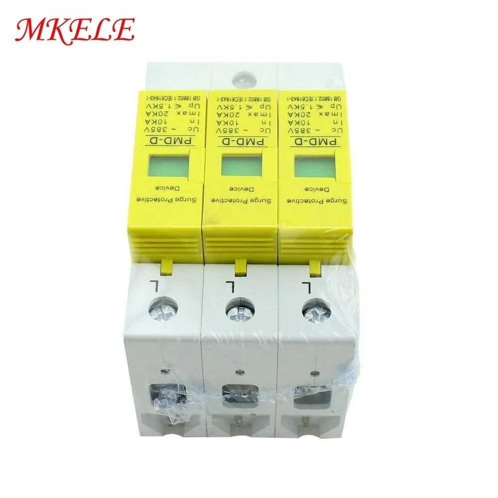SPD 3P 10KA~20KA ~385VAC Home Use Surge Protector Protective Low-voltage Arrester Device Makerele Free Shipping
SPD 3P 10KA~20KA ~385VAC Home Use Surge Protector Protective Low-voltage Arrester Device Makerele Free Shipping