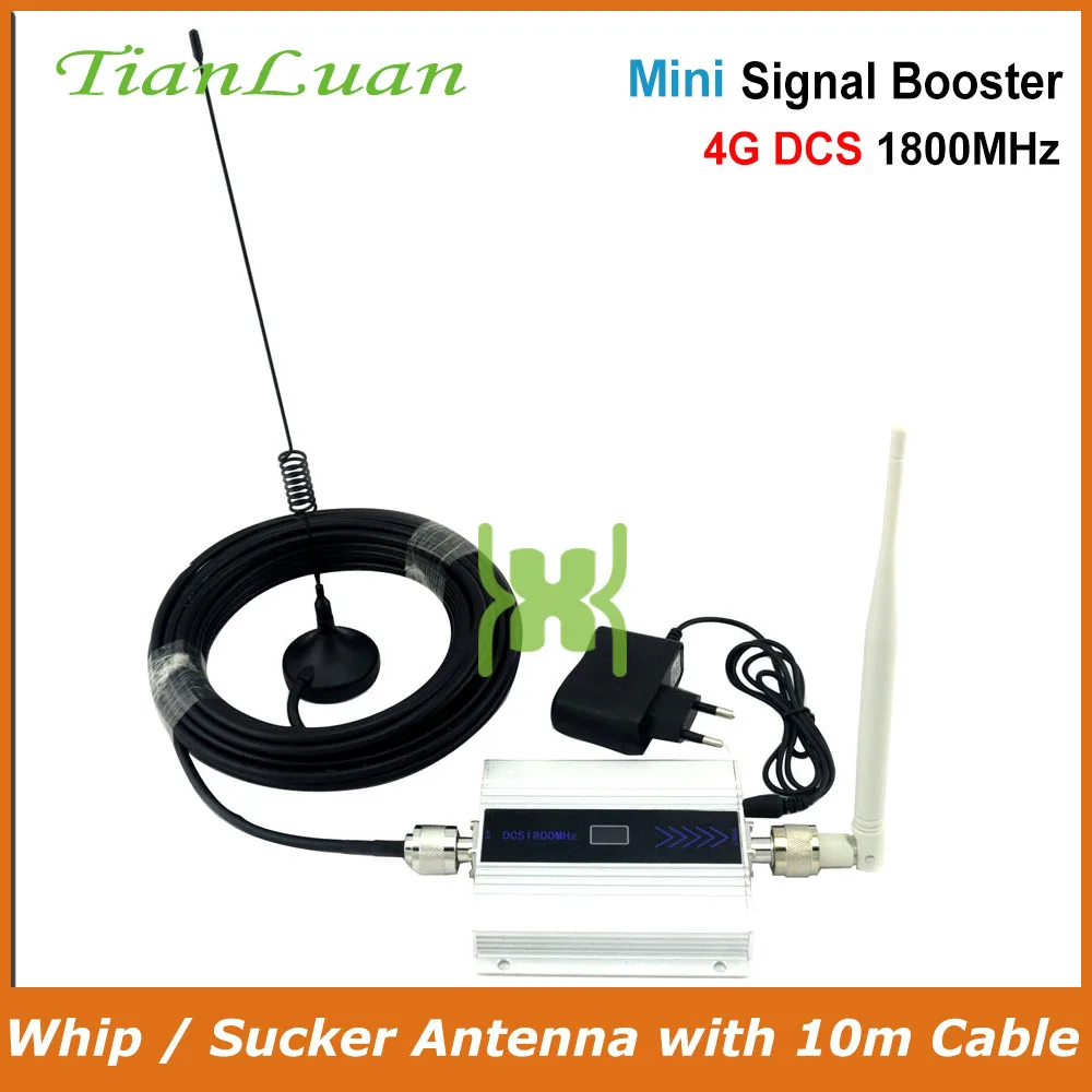TianLuan 2G DCS 1800MHz Mobile Phone Signal Booster 4G 1800 MHz Signal Repeater Cell Phone Amplifier with Whip / Sucker Antenna
TianLuan 2G DCS 1800MHz Mobile Phone Signal Booster 4G 1800 MHz Signal Repeater Cell Phone Amplifier with Whip / Sucker Antenna